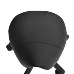 Tabouret à roulettes, tabouret de massage avec hauteur réglable 43-55 cm et selle ergonomique, chaise de travail à roulettes pivotant 360°, pour salon de massage, tatouage, clinique, spa, noir