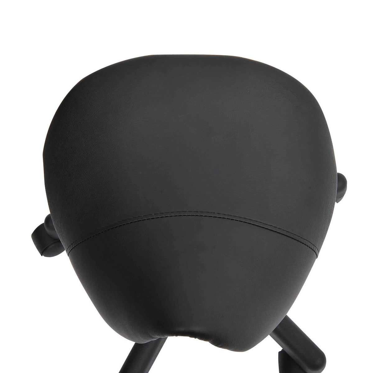 Tabouret à roulettes, tabouret de massage avec hauteur réglable 43-55 cm et selle ergonomique, chaise de travail à roulettes pivotant 360°, pour salon de massage, tatouage, clinique, spa, noir