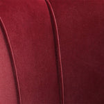 Fauteuil salon fauteuil en velours fauteuil coquillage avec pieds en métal doré pour chambre à coucher, rouge