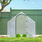 Serre de Jardin Balcon terrasse Serre pour tomates 1,8L x 1l x 1,68H m Acier plastique imperméable Transparent Vert