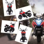 Moto électrique pour enfants 12V moto porteur Honda pour enfants 3 à 6 ans avec musique, phares rouge
