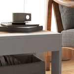 Lot de 2 tables d'appoint bout de canapé table de chevet 40 x 40 x 45 cm - blanc et naturel
