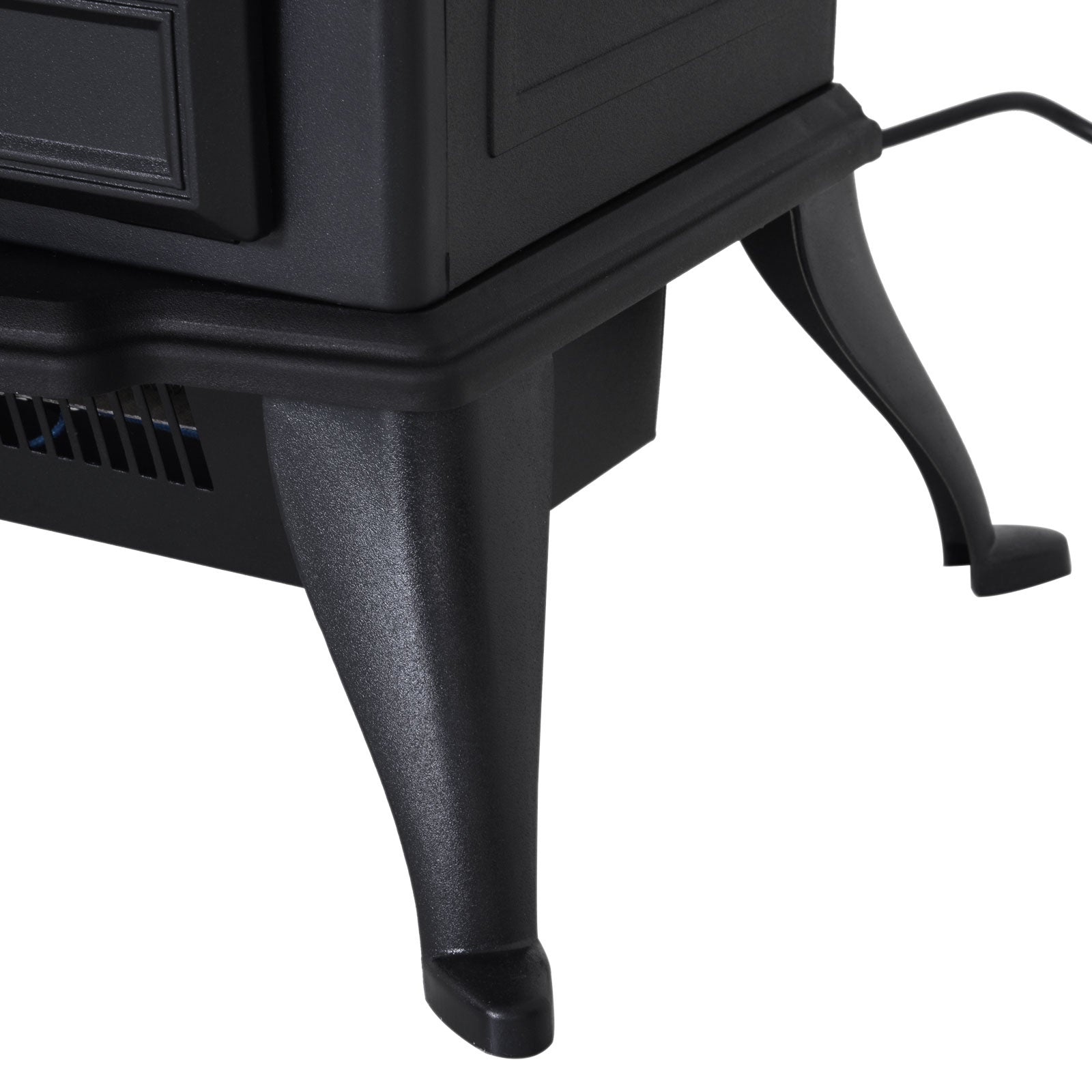 Cheminée électrique sur pied 1000/2000 W, fausse cheminée décorative avec effet flamme LED, protection contre la surchauffe, zone de couverture 15-30 m², noir