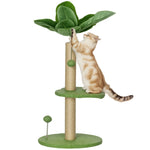 Krabpaal klimboom voor katten hoogte 83 cm met jute krabpaal, speelballen, pluche plateaus