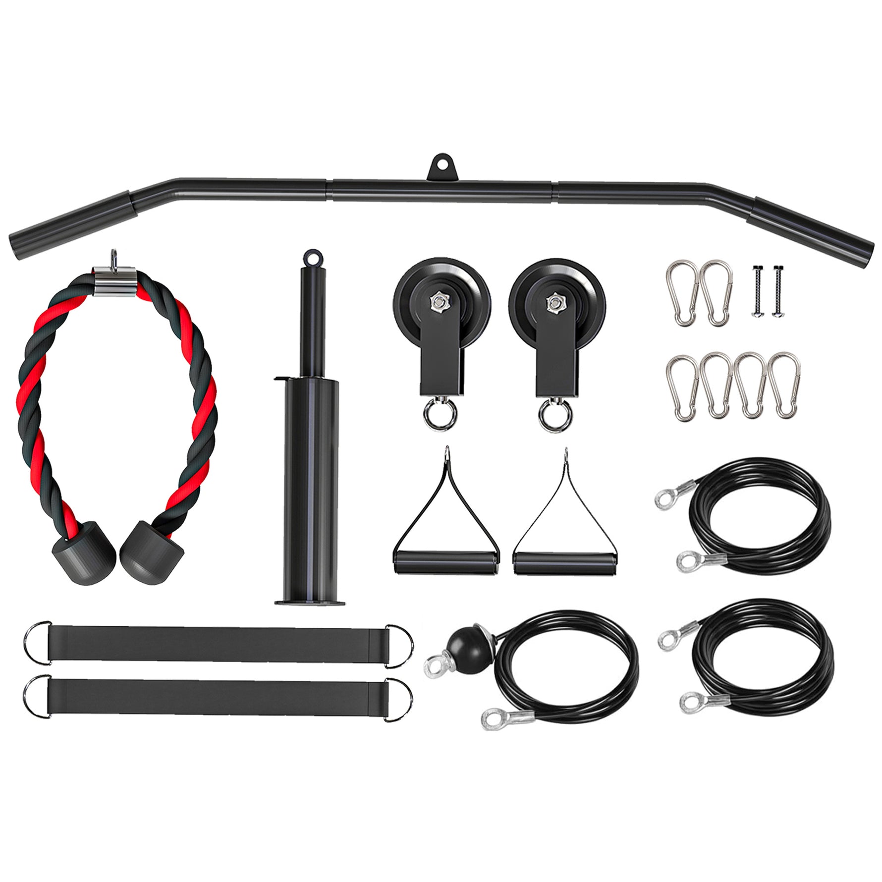 Poulie musculation maison, cable machine musculation exercices de flexion des biceps, des triceps et des bras