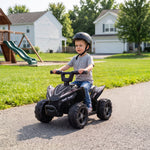 Haurrentzako Quad Elektrikoa 6 V, Haurrentzako Auto Elektrikoa, Litiozko Bateria, Abiadura Max. 2 Km/O, 18-48 Hilabete, Beltza