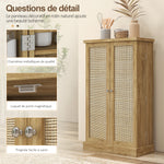 Credenza da cucina mobiletto dispensa con 12 ripiani con ante ripiani regolabili 60 x 30 x 104 cm effetto legno naturale