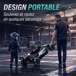 Kart Électrique Enfants 12V, Go Kart Mercedes-AMG PETRONAS F1 avec 2 Moteurs, Télécommande, 3 Vitesses, Noir