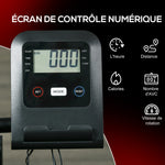 Rameur à eau d'appartement rameur d'appartement pliable 6 niveaux de résistance écran LCD multifonction acier PC noir