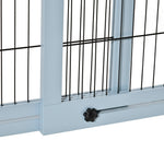 Barrière de sécurité pour chien extensible longueur réglable 104-180 x 36 x 69 cm pin bleu gris