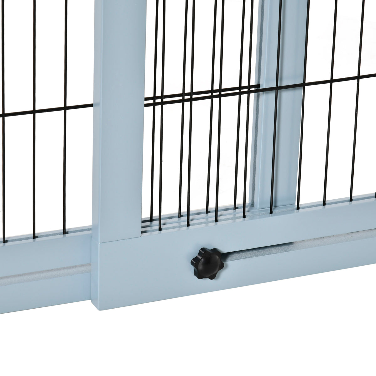 Barrière de sécurité pour chien extensible longueur réglable 104-180 x 36 x 69 cm pin bleu gris