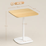 Tavolo da pranzo quadrato per 2 persone tavolo da cucina piano effetto legno base quadrata 60x60x75cm effetto legno naturale