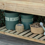 Jardinière surélevée avec Étagère de Rangement en Bois, Carré Potager sur Pied surélevé, 113 x 56 x 84 cm, vert