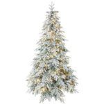 Sapin de Noël Artificiel 180 cm Arbre de Noël Lumineux Enneigé, Branches Articulées, Lumière 350 LEDs, Vert et Blanc