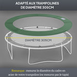 Coussin de protection pour trampoline de remplacement Ø 305 cm Coussin de sécurité de remplacement vert