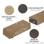 Poutre de gymnastique pliable 210 cm antidérapant, poutre gymnastique pour entraînement à l'équilibre, marron