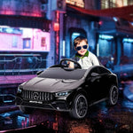 Elektrische kinderauto Mercedes-Benz AMG CLA 45, afstandsbediening, instelbare snelheid (3-5 km/u), led-koplampen, muziek, zwart