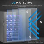 Cave à vin 20 bouteilles 53L haute performance température réglable 5-18° avec lumière LED, noir