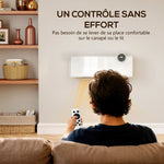 Chauffage mural en céramique 1000/2000W, radiateur électrique, ventilateur, thermostat, minuterie, 54x18,7x12,3cm, blanc