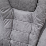 Fauteuil de bureau direction massant chauffant hauteur réglable dossier inclinable toile de microfibre gris