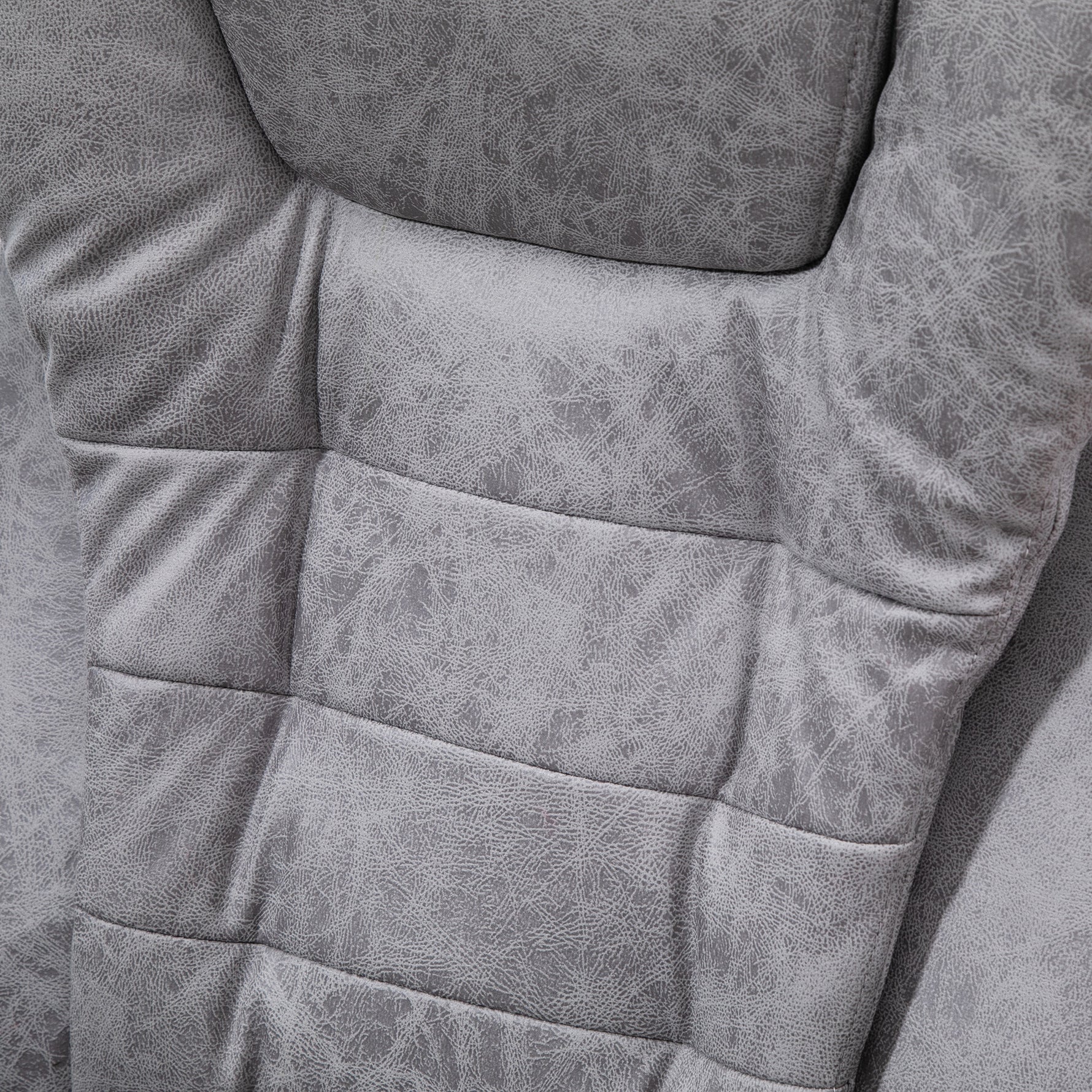 Fauteuil de bureau direction massant chauffant hauteur réglable dossier inclinable toile de microfibre gris