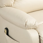 Fauteuil relax inclinable électrique releveur avec repose-pied et télécommande 86 x 92 x 102 cm Beige