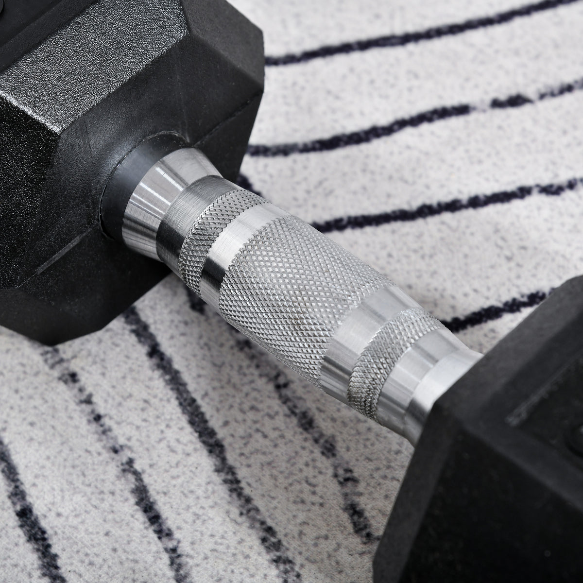 Kurzhantel-Set insgesamt 2 x 10 kg, Fitness-Hanteln für Damen und Herren, Krafttraining & Gewichtheben – Metall Gummi schwarz