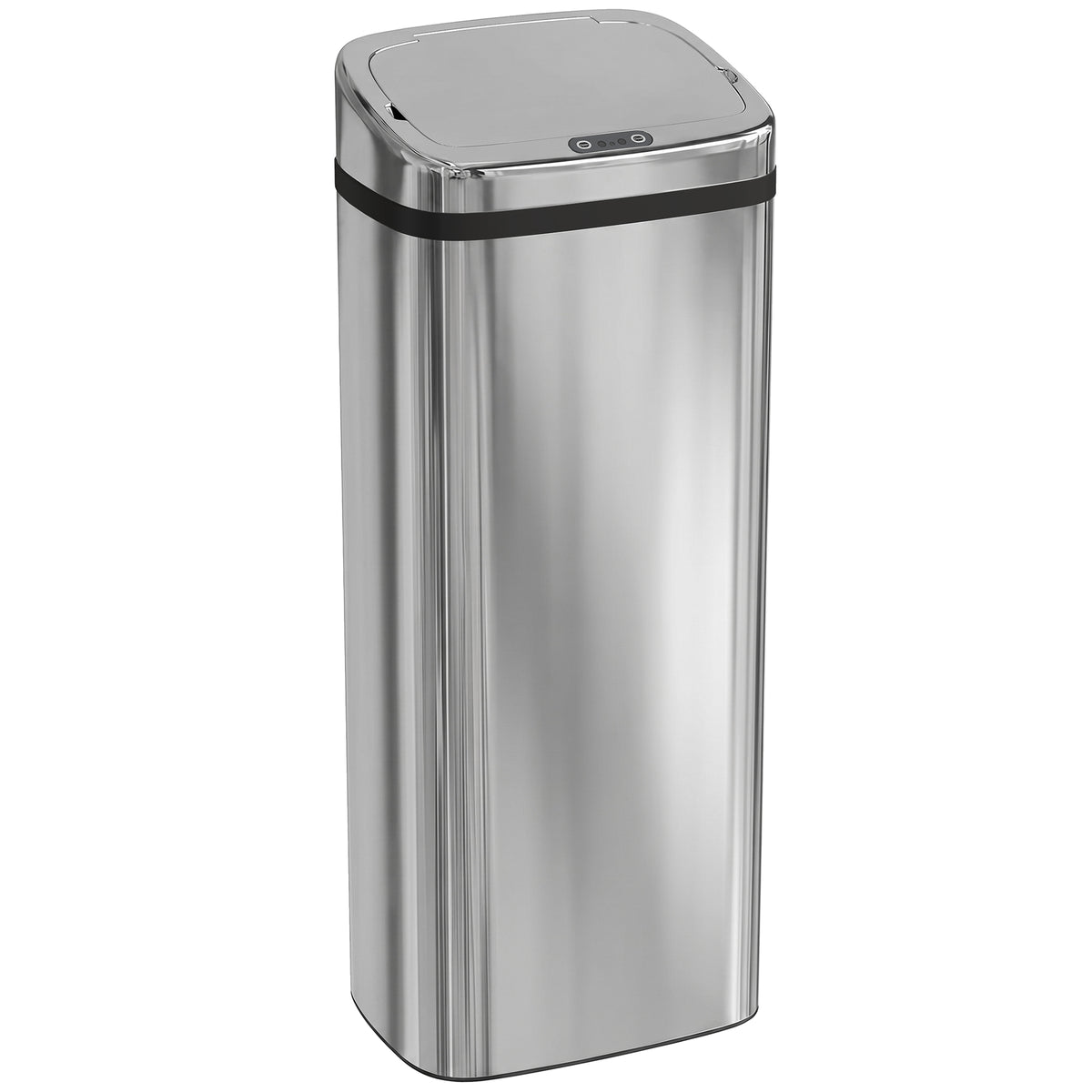 Cubo de basura con sensor de movimiento de apertura automática, 1 compartimento de 50 L, de acero inoxidable