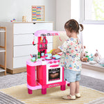 Cuisine pour Enfant Recettes Jeu d'imitation 38 Accessoires Inclus Sons et lumières polypropylène Rose