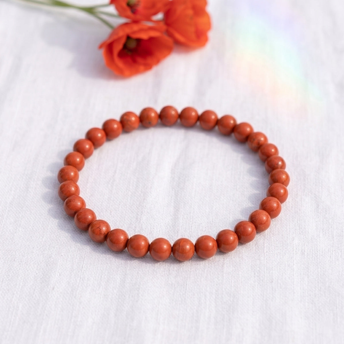 Bracelet en Jaspe rouge