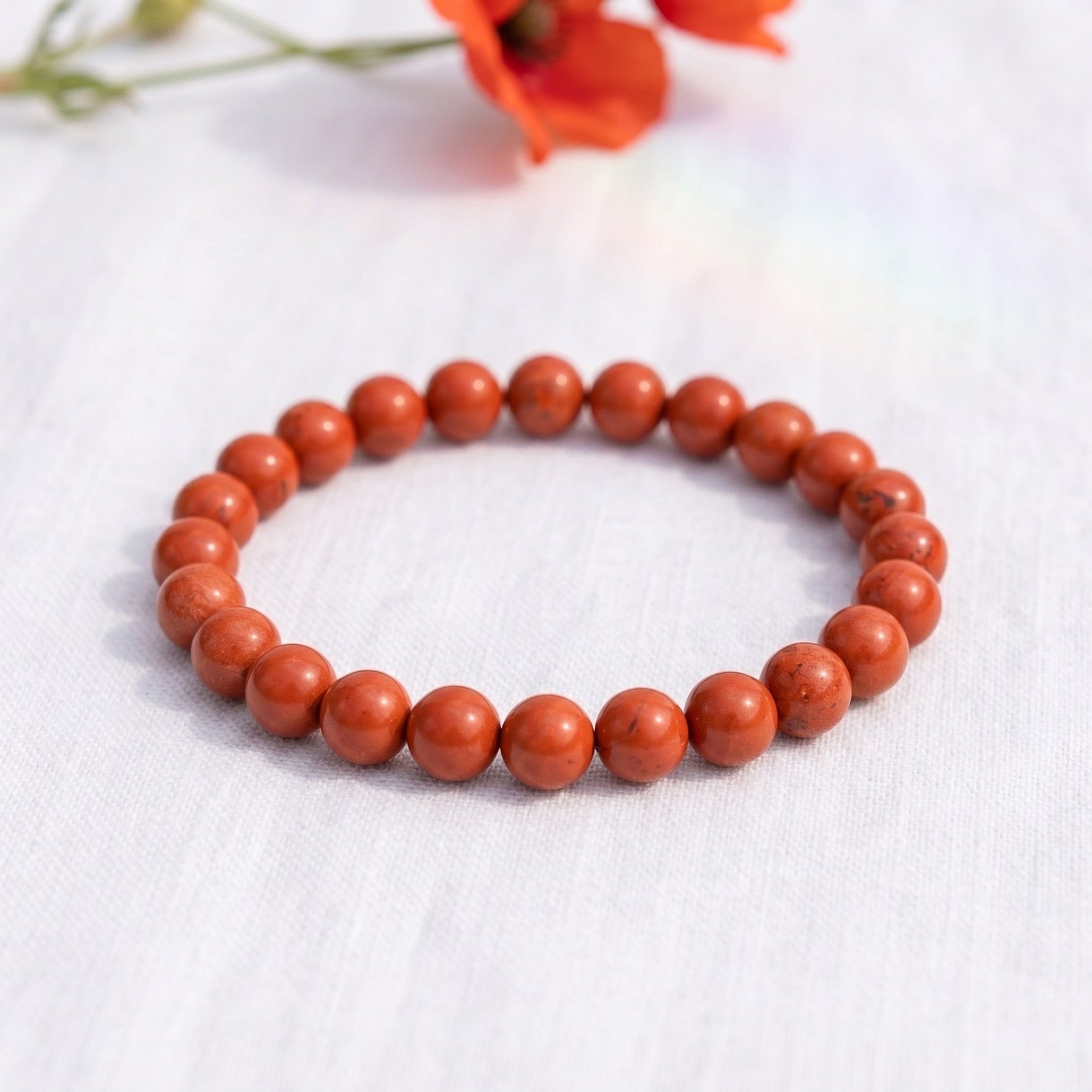 Bracelet en Jaspe rouge