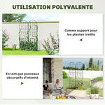 Lot de 2 Supports pour Plantes Grimpantes, Treillis de Jardin, pour Légumes, Vignes, Fleurs, en Métal, 50 x 180 cm, Noir