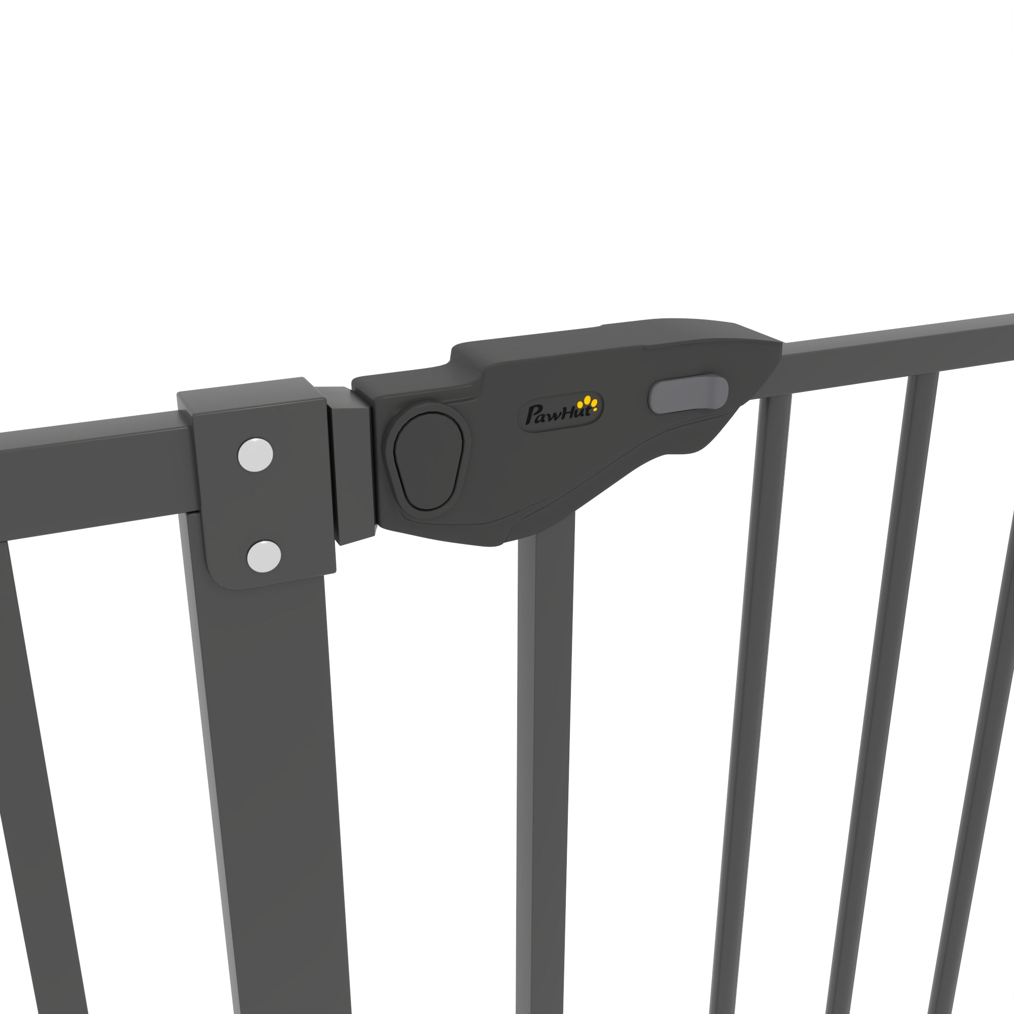 Barrière de sécurité animaux de 104,1H cm avec porte fermeture automatique système de double verrouillage noir