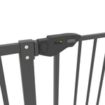Barrière de sécurité animaux de 104,1H cm avec porte fermeture automatique système de double verrouillage noir