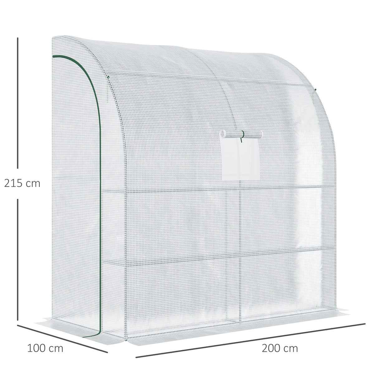 Serre de jardin PE avec étagères 3 niveaux, serre de balcon, bâche renforcée 140 g/m², châssis en acier blanc