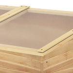 Mini Serre de Jardin Serre pour semis dim. 100L x 50l x 36H cm Toit 2 pans ouvrables séparemment Panneaux de Polycarbonate Bois Sapin pré-huilé