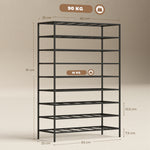 Étagère à vin rack pour bouteilles range-bouteilles capacité 54 bouteilles dim. 63L x 25l x 91H cm métal noir