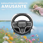 Porteur enfants Land Rover Discovery sous licence, porteur voiture à pousser avec poignée amovible, 84x40x94,5cm, blanc