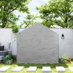 Abri de jardin 2 x 2 x 2 m abri vélo extérieur avec cadre en acier galvanisé, imperméable et résistant aux UV - gris