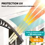 Auvent de porte d'entrée toit marquise en polycarbonate protection contre pluie neige UV 0,9 x 1,5 m, transparente