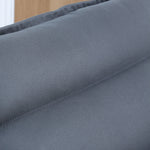 Fauteuil de sol paresseux pivotant 360° avec dossier inclinable design capitonné 62 x 62 x 95 cm gris foncé