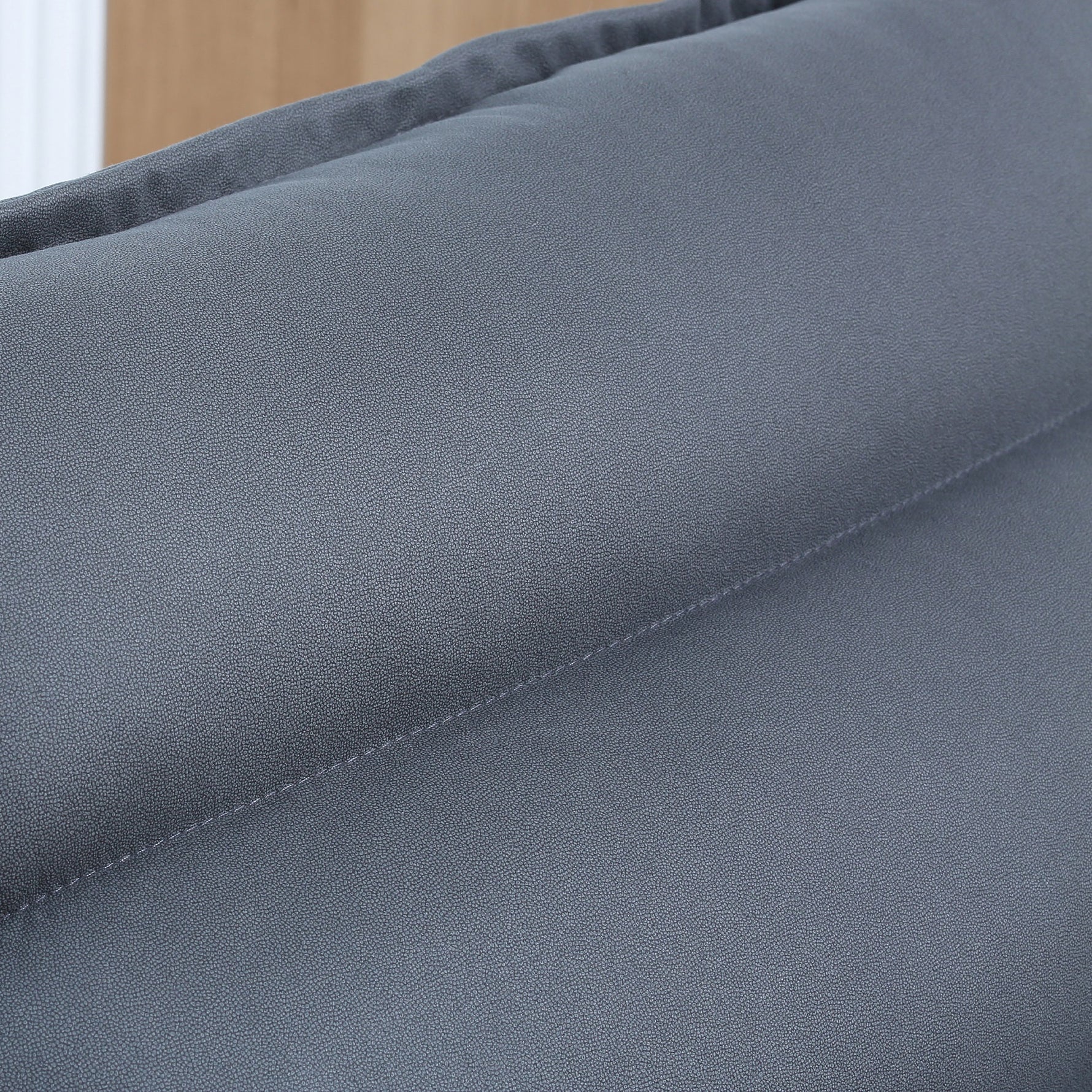 Fauteuil de sol paresseux pivotant 360° avec dossier inclinable design capitonné 62 x 62 x 95 cm gris foncé