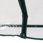 Serre de Jardin Tunnel mini serre tunnel serre à tomates 2,5L x 1l x 0,8H m Grande Porte zippée bâche Plastique Transparent métal époxy Vert