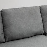 Canapé d'angle convertible canapé lit canapé 3 places modulable avec méridienne réversible, coffre de rangement intégré et 3 coussins de dossier, tissu aspect lin, gris-9