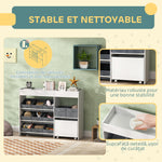 Étagère à jouets pour enfants étagère à livres 11 bacs de rangements en tissu non tissé 105 x 30 x 80 cm blanc