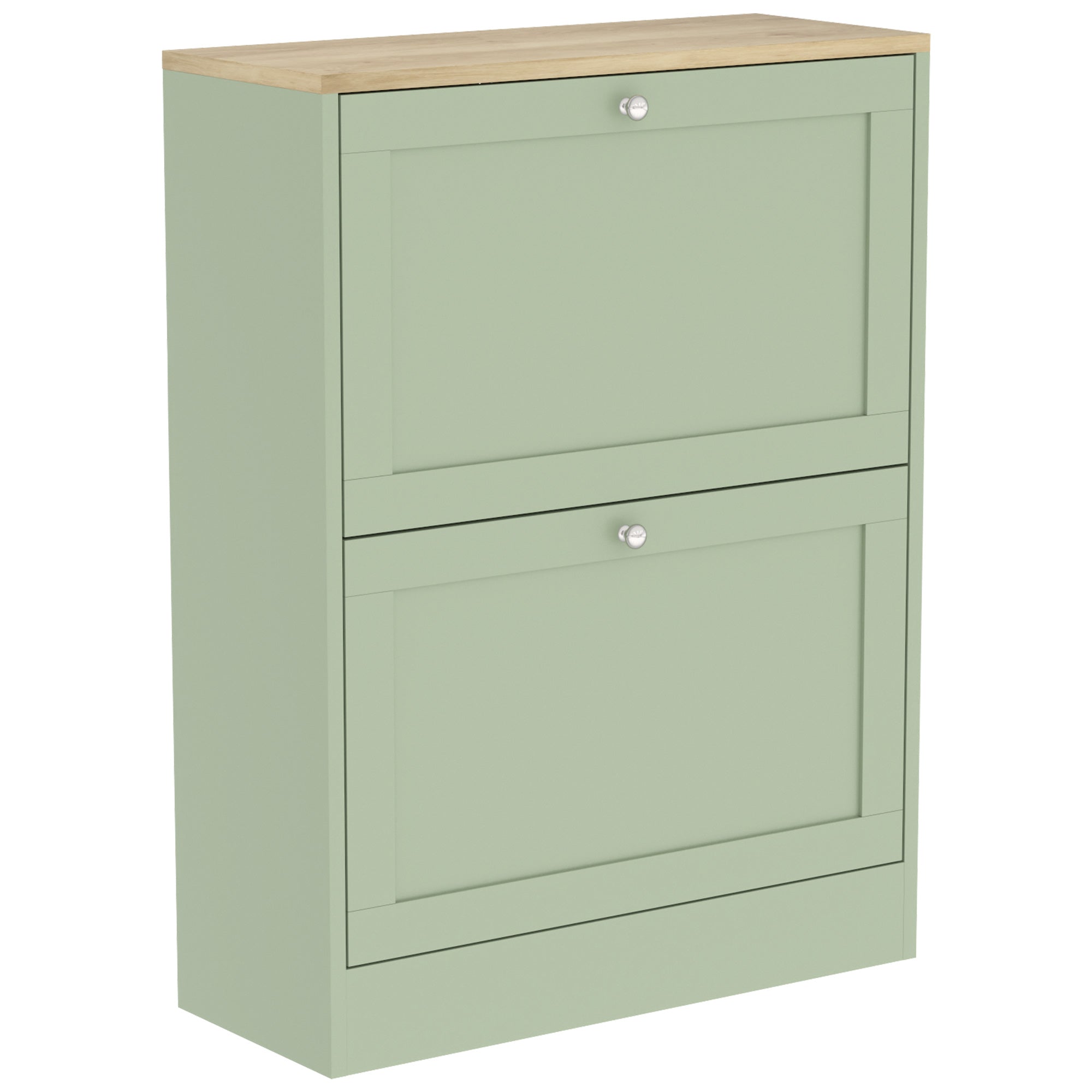 Meuble à Chaussures 12 Paires, Armoire à Chaussures Étroite avec 2 Tiroirs, Étagères Réglables, 60 x 23,5 x 80 cm, Vert