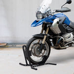 Motorradheber Montageständer Motorradradhalterung Motorradständer - Radklemme 17 bis 21 Zoll Metall Epoxid Schwarz