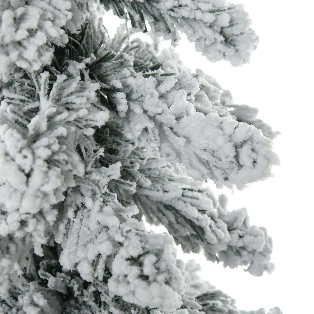 Künstlicher Weihnachtsbaum mit Stahlständer, 253 beschneite Zweige, klappbarer Fuß, Höhe 135 cm, grün