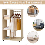 Armadio guardaroba Armadio mobile con ripiani Pannelli di particelle Colore rovere chiaro