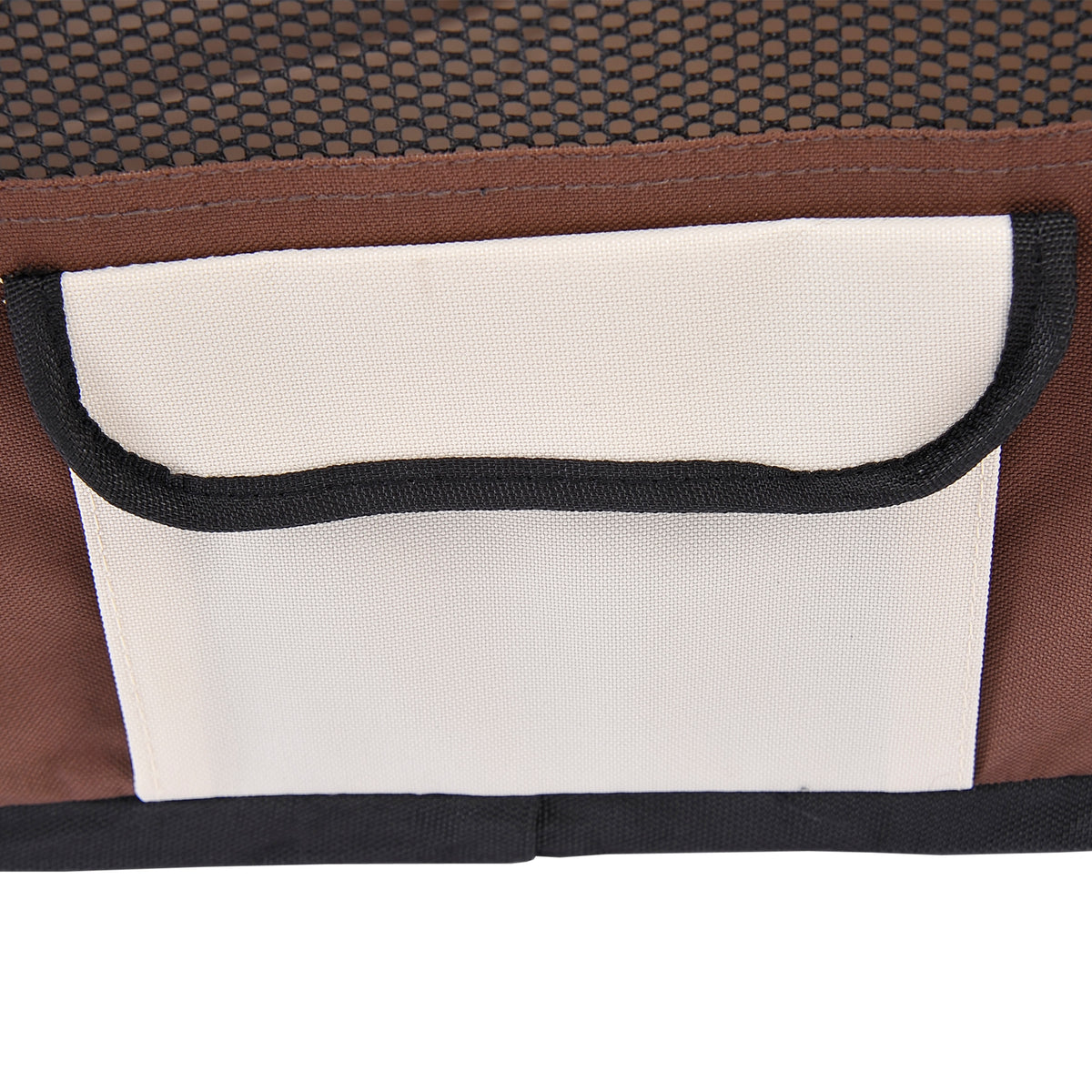 Parc enclos pliable pour chien chat petits animaux octogonal en tissu Oxford et acier Ø 90 x 41H cm marron beige
